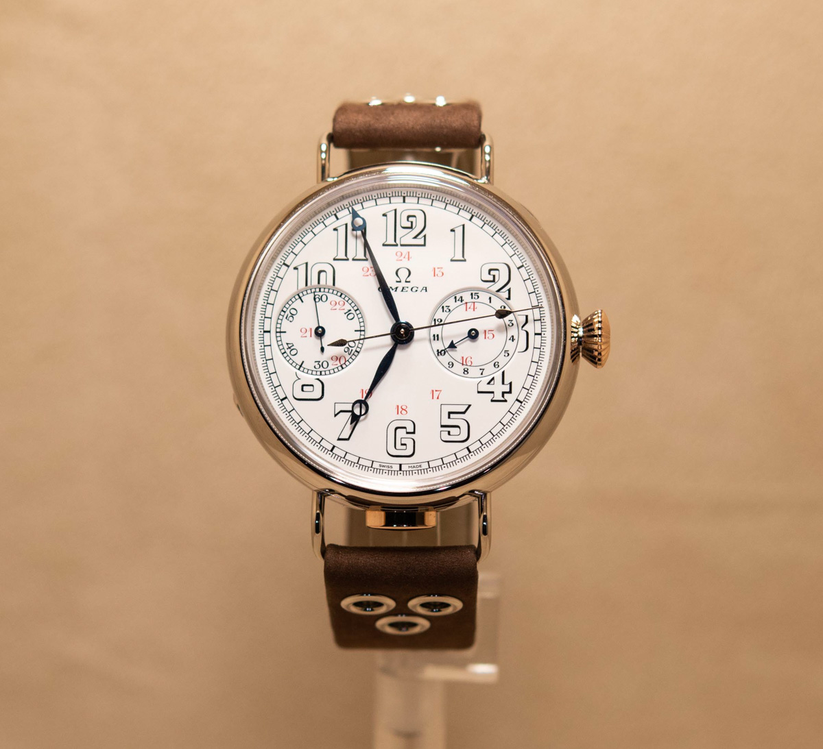 搭置 1913 年製 18”’ CHRO 原型機芯的 First Omega Wrist-Chronograph 腕上評測 