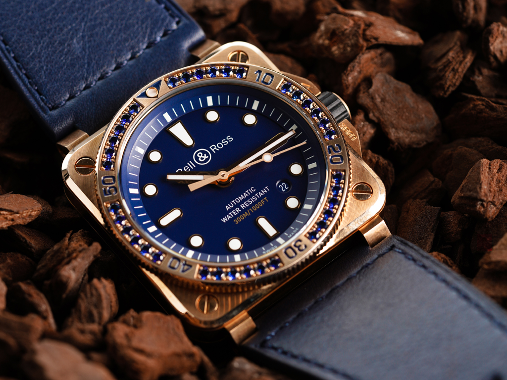 Bell & Ross BR 03-92 Diver Blue Bronze Sapphire Bezel 腕表發佈 